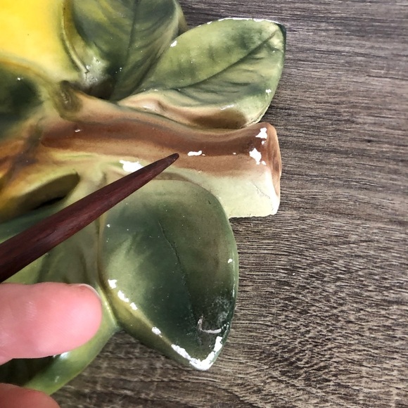 Vtg Yellow Pear Bundle Chalkware Wall Decor - Picture 11 of 15